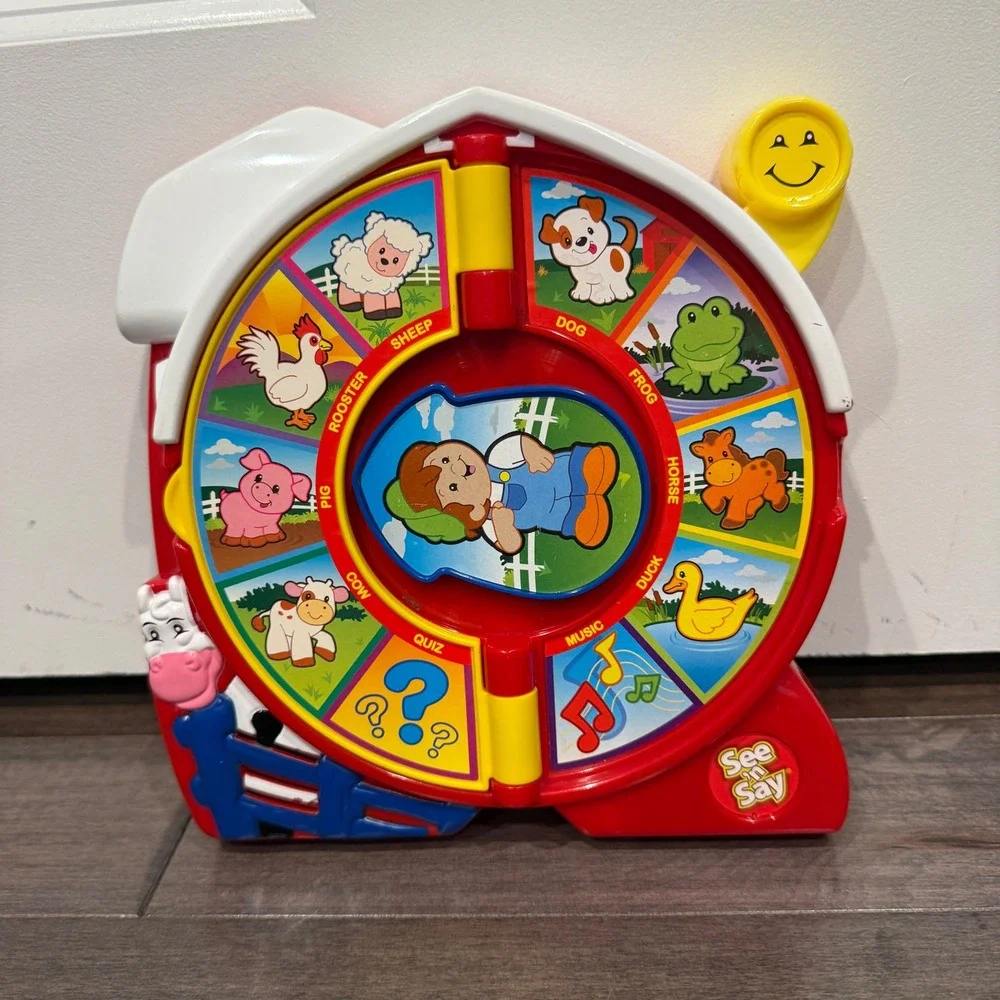 Fisher-Price Little People See \'n Say Farmer Eddie Says Animal Sounds Toy Red
